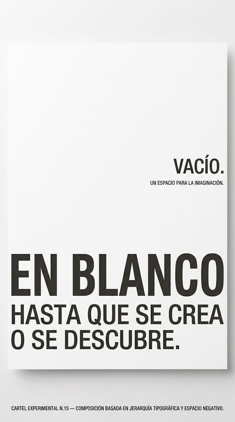 Vacío — cartel tipográfico